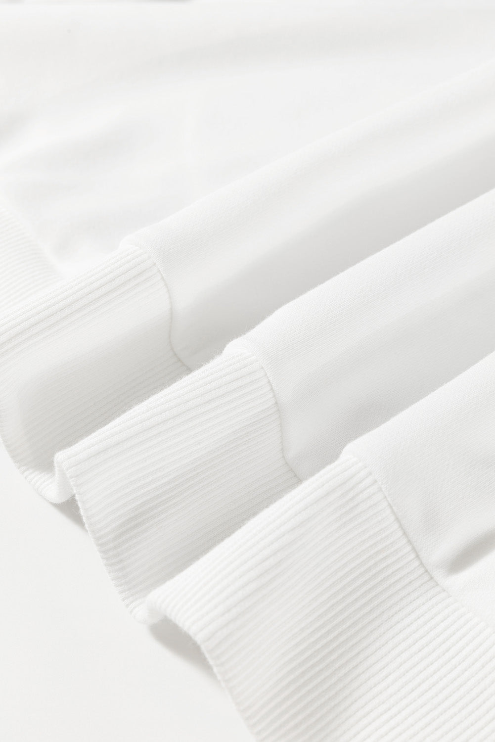 White Plus Size Colourful Striped Drop Shoulder Loose Sweatshirt - eAura