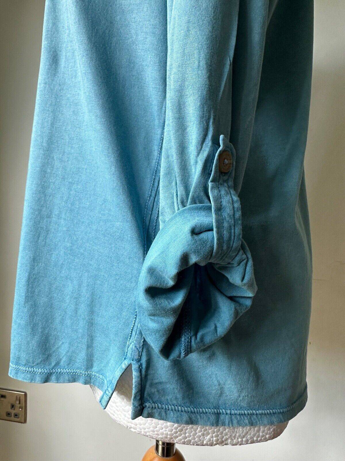 White Stuff Blue Washed Jersey Shirt Sizes 10, 12, 14, 18 - BB Fashion Outlet