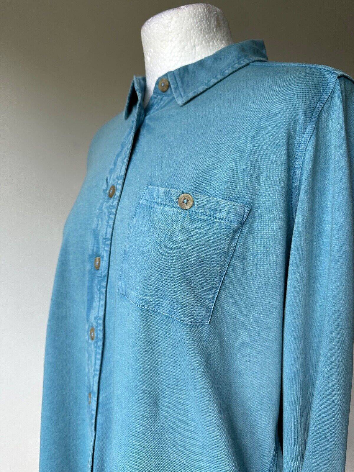 White Stuff Blue Washed Jersey Shirt Sizes 10, 12, 14, 18 - BB Fashion Outlet