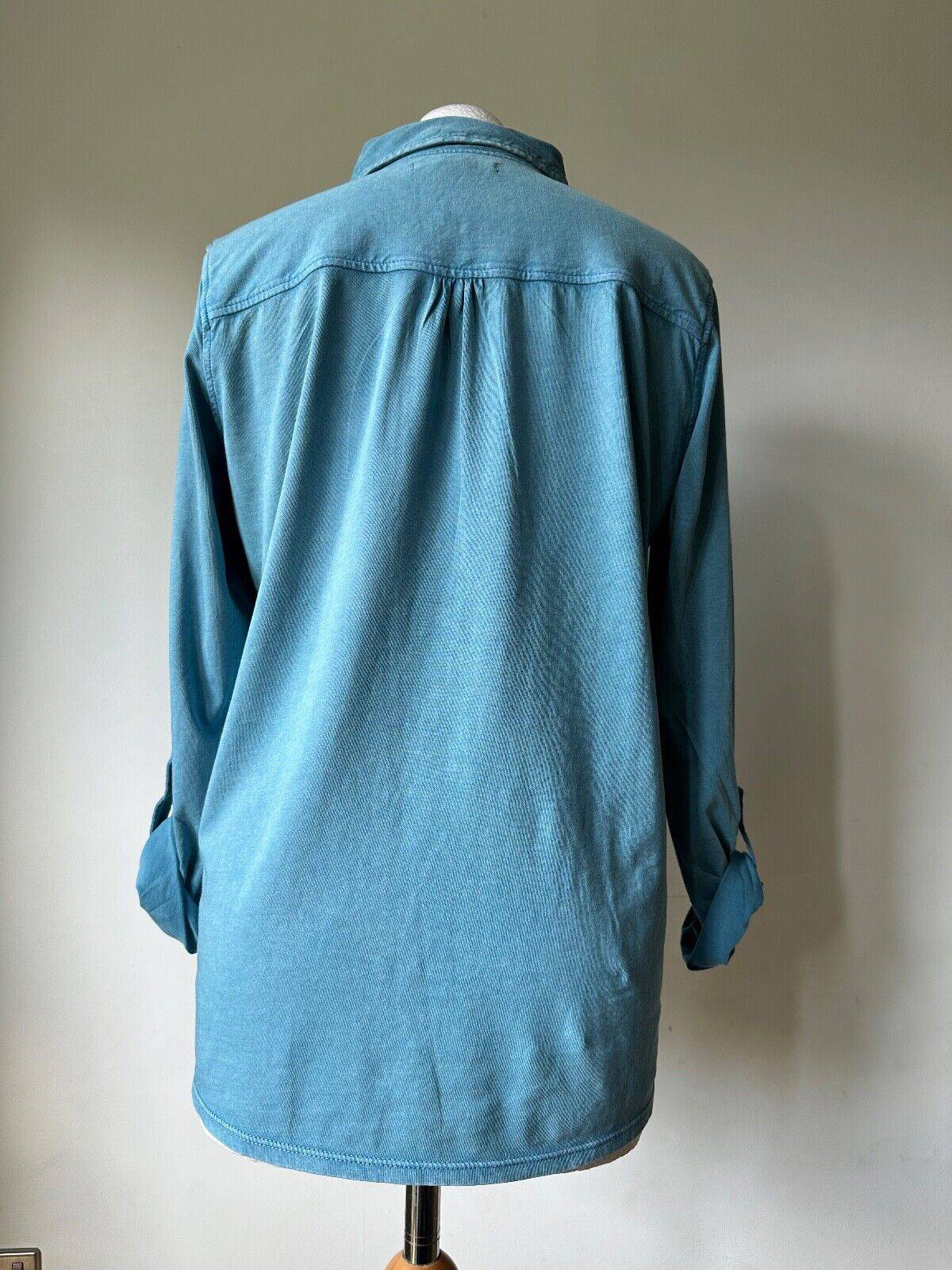 White Stuff Blue Washed Jersey Shirt Sizes 10, 12, 14, 18 - BB Fashion Outlet