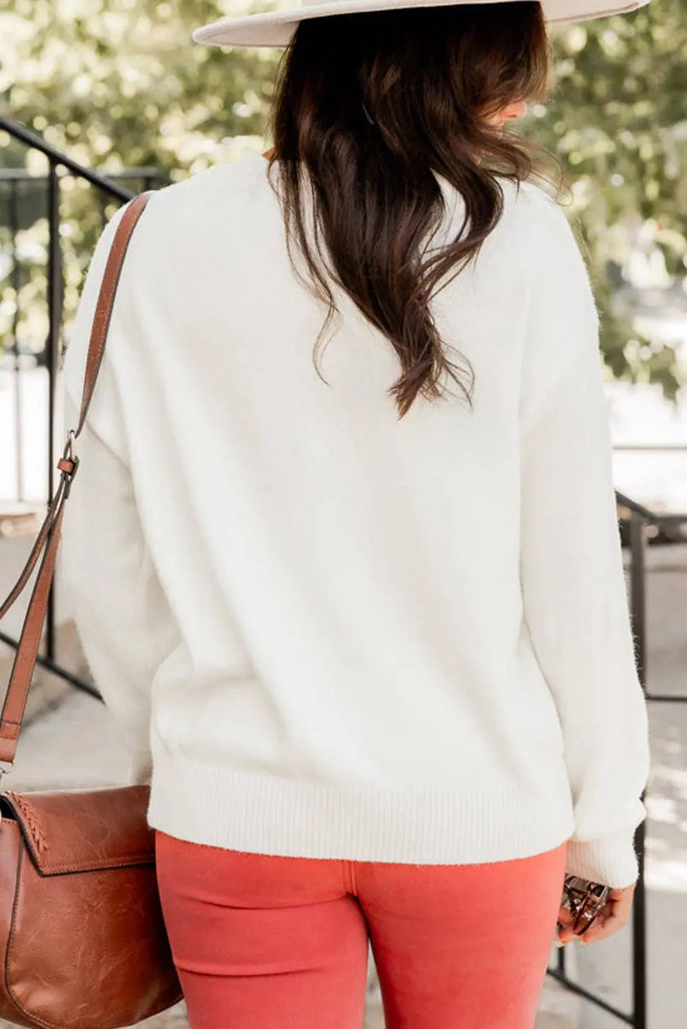 White Thankful Ivory Embroidered Sweater - BB Fashion Outlet