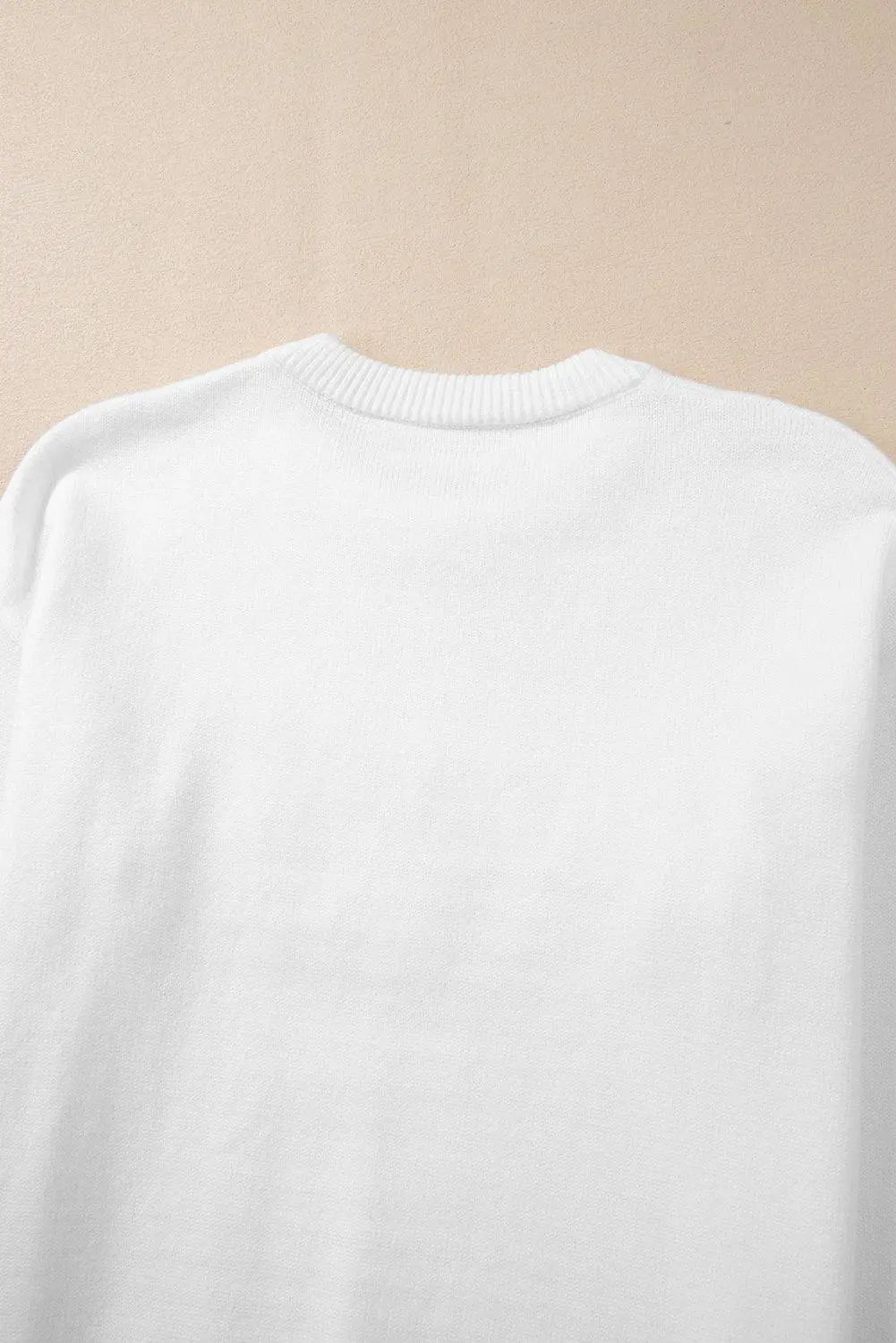 White Thankful Ivory Embroidered Sweater - BB Fashion Outlet
