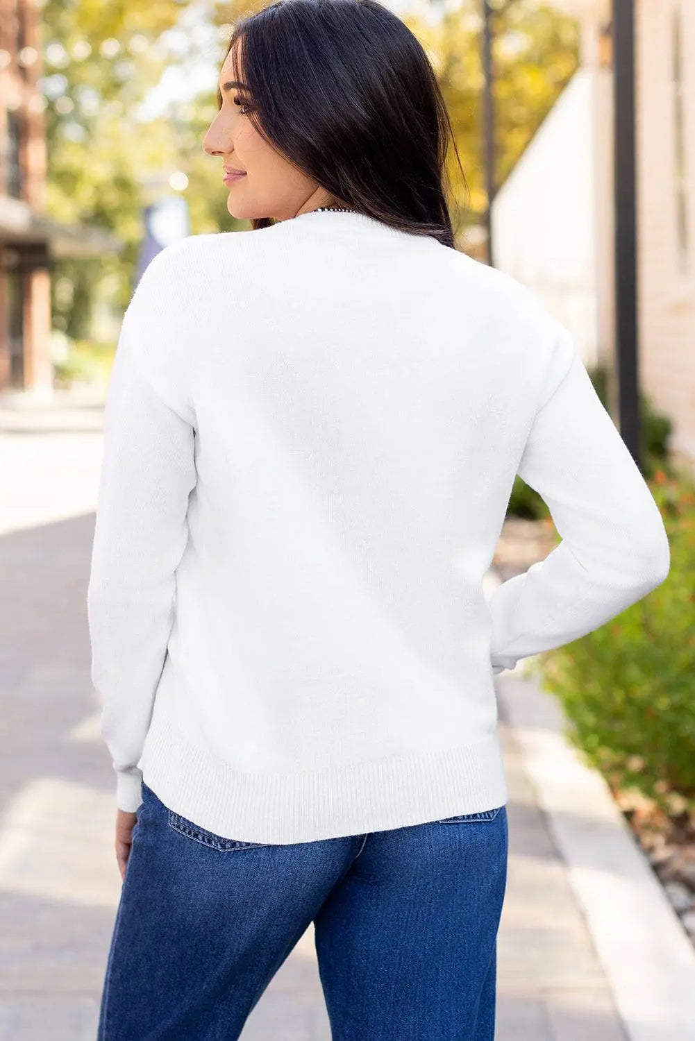 White Thankful Ivory Embroidered Sweater - BB Fashion Outlet