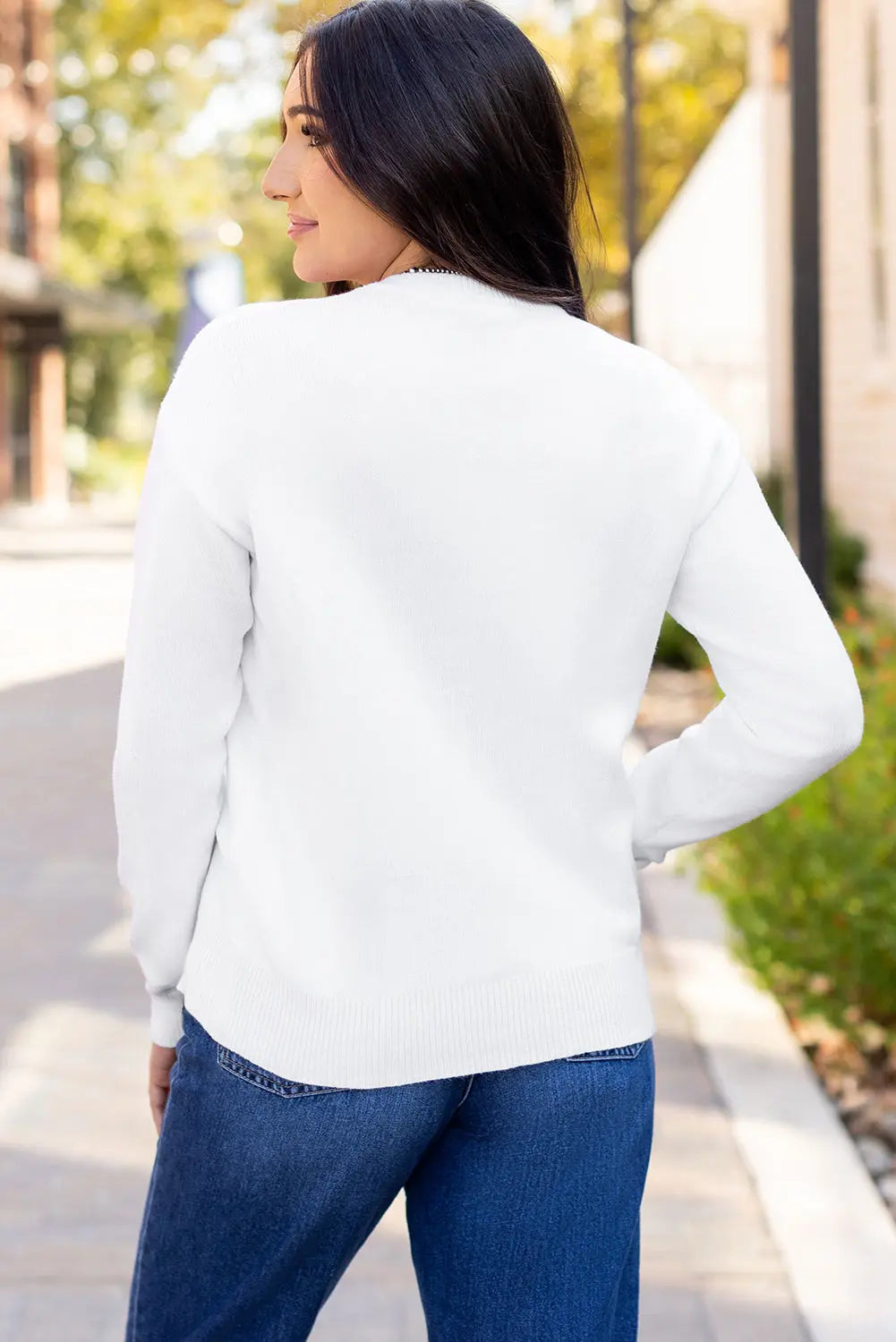 White Thankful Ivory Embroidered Sweater - BB Fashion Outlet