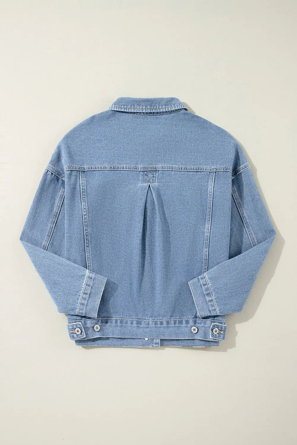 Wild Wind Washed Oversize Pocketed Denim Jacket - eAura