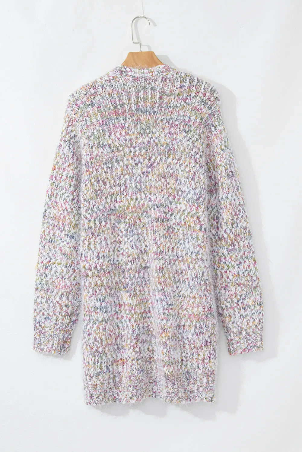 Yellow Multicolour Confetti Open Front Knit Cardigan - eAura
