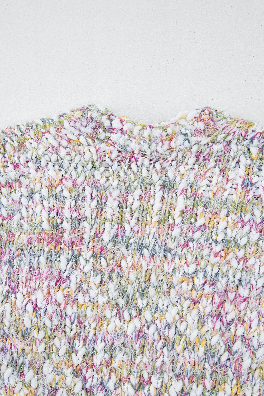 Yellow Multicolour Confetti Open Front Knit Cardigan - eAura