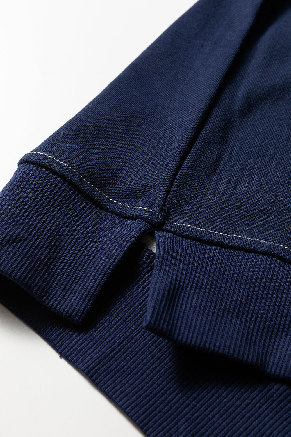 Striped Contrast Stitched Detail Plus Size Sweatshirt - eAura