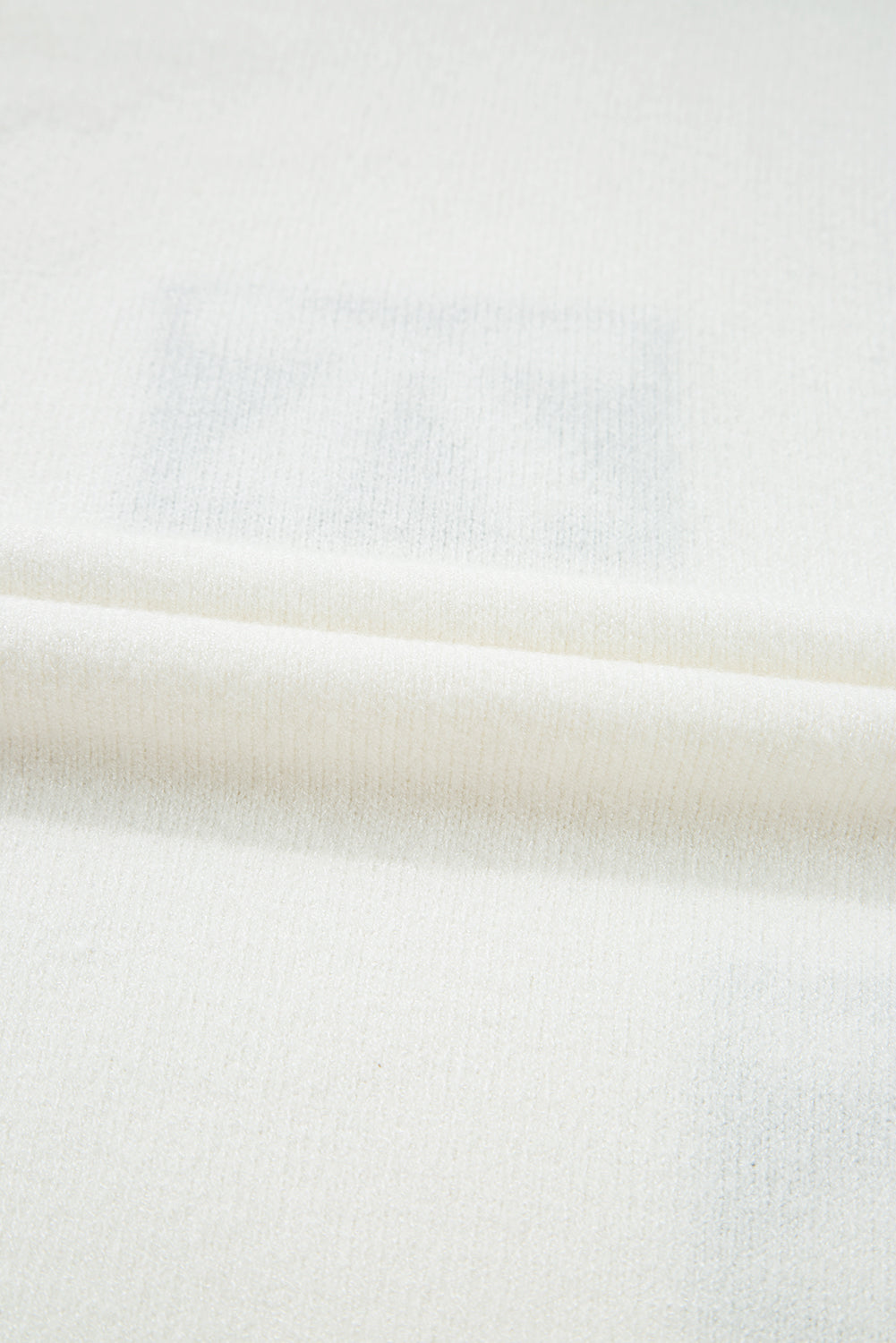 Bow Pattern Knit Short Sleeve White Sweater eAura