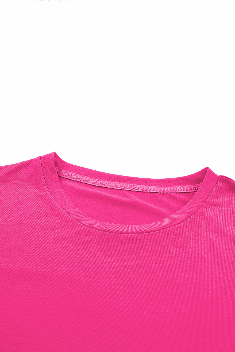 Casual Plain Crew Neck Tee T-Shirt