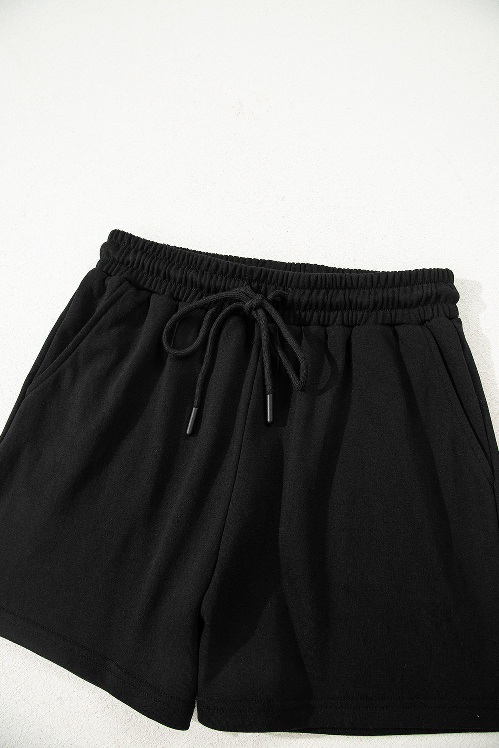 Varsity Striped Sleeve Drop Shoulder Sweatshirt and Shorts Co-ord Set eAura