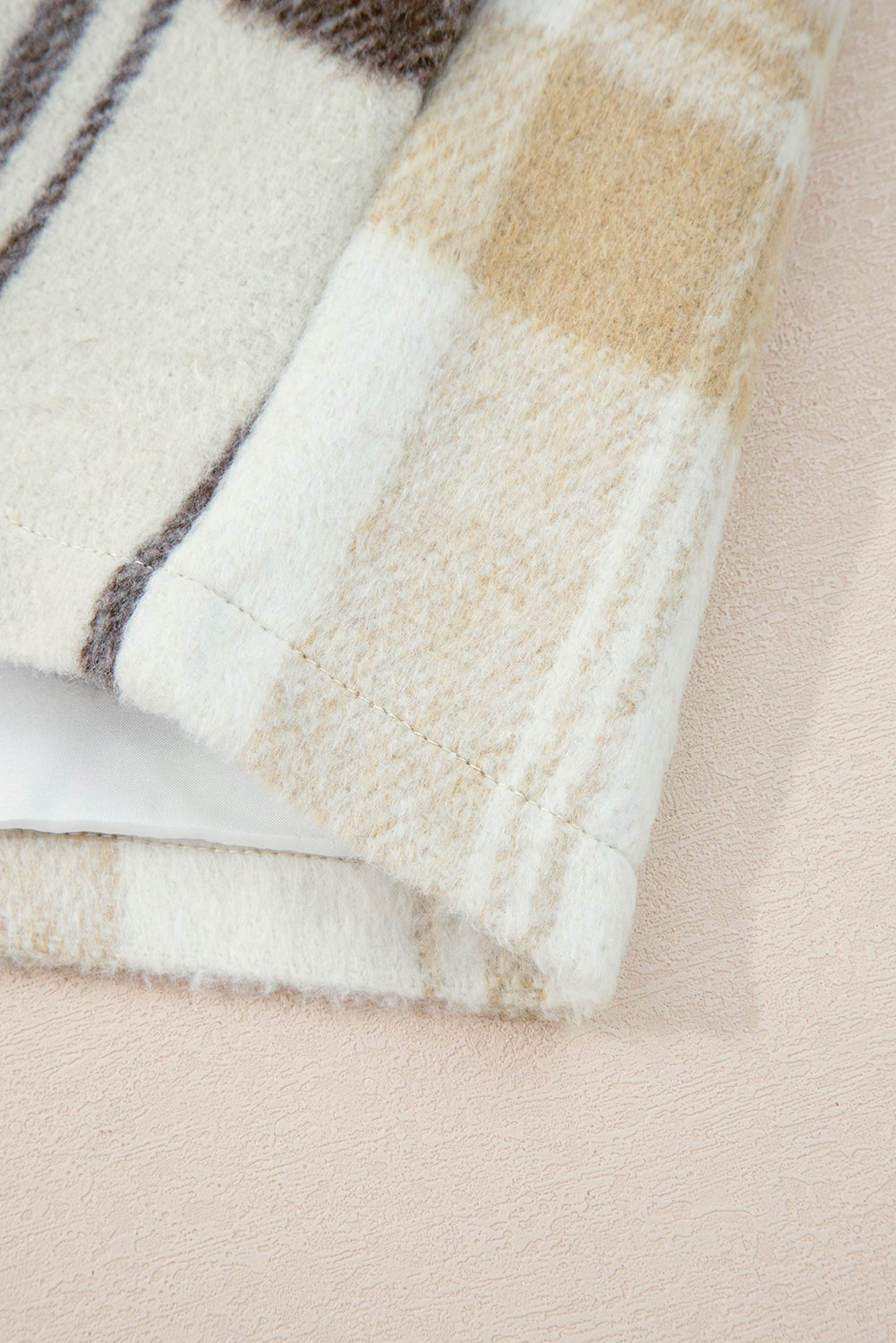 Multicolour Plaid Patchwork Side Pockets Buttoned Shacket - eAura