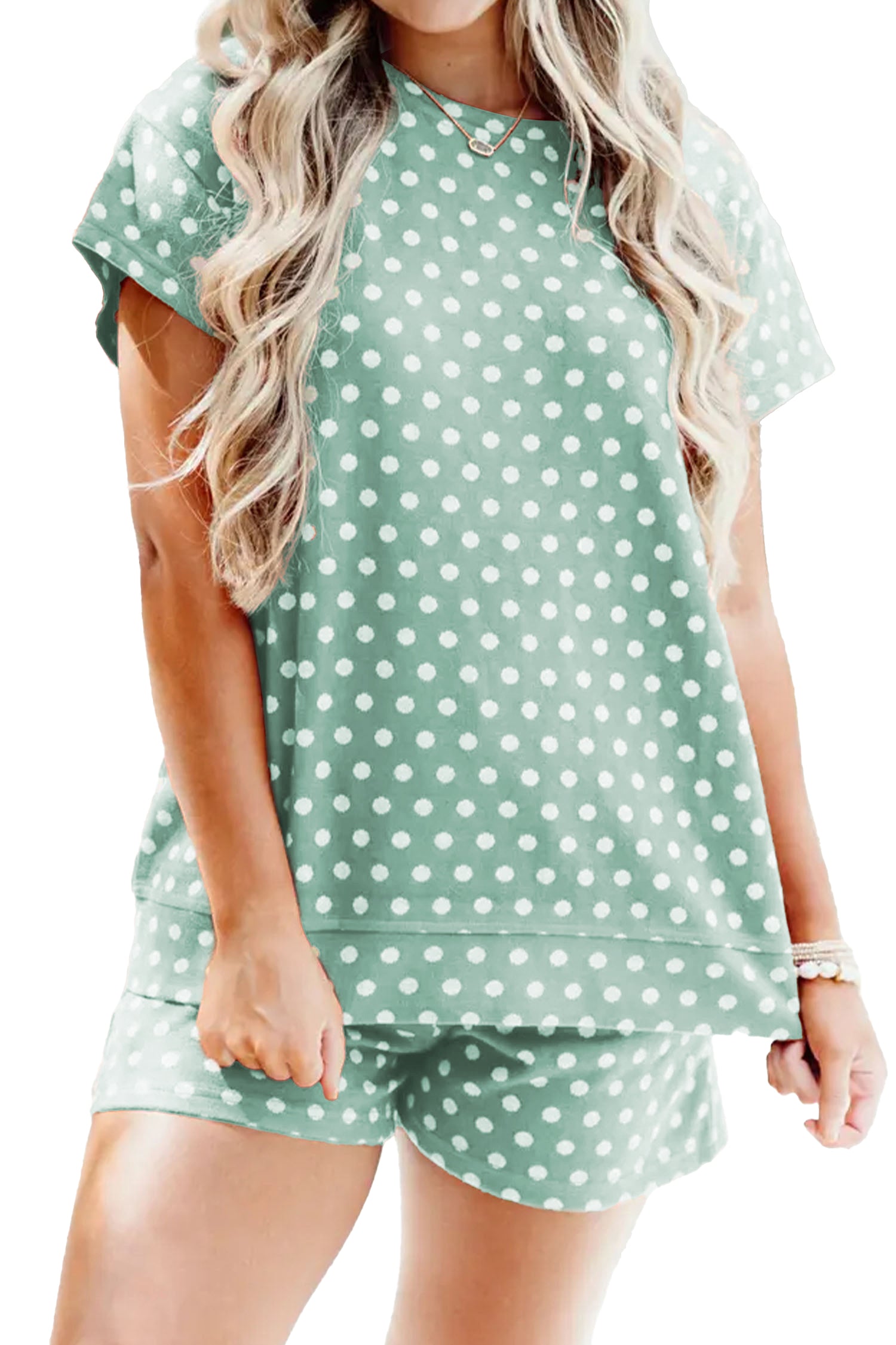 Polka Dot Print Short Co-ord Set