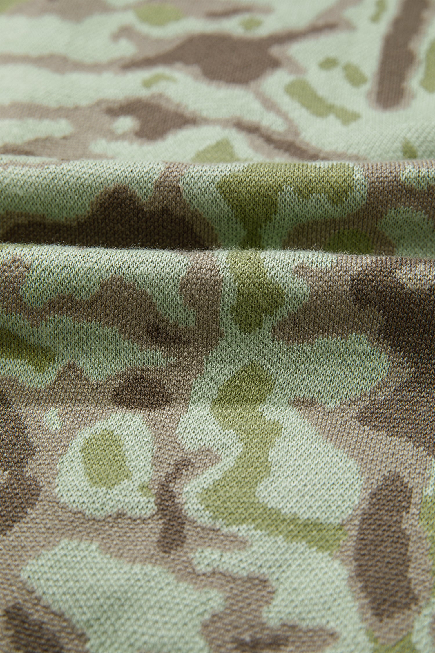Camo Print Button Front Loose Sweater Vest – Green