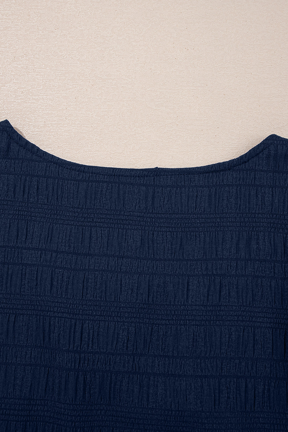 Textured Square Neck Top and Shirred High Waist Shorts Co-ord Set eAura