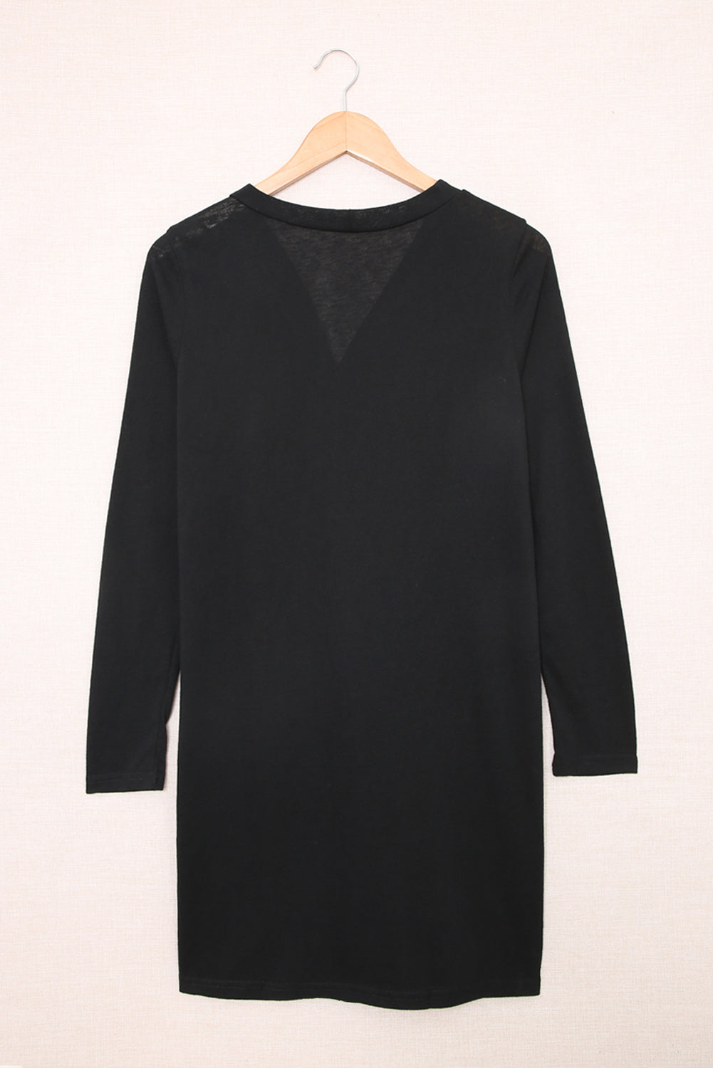 Black Solid Colour Open-Front Buttons Cardigan eAura
