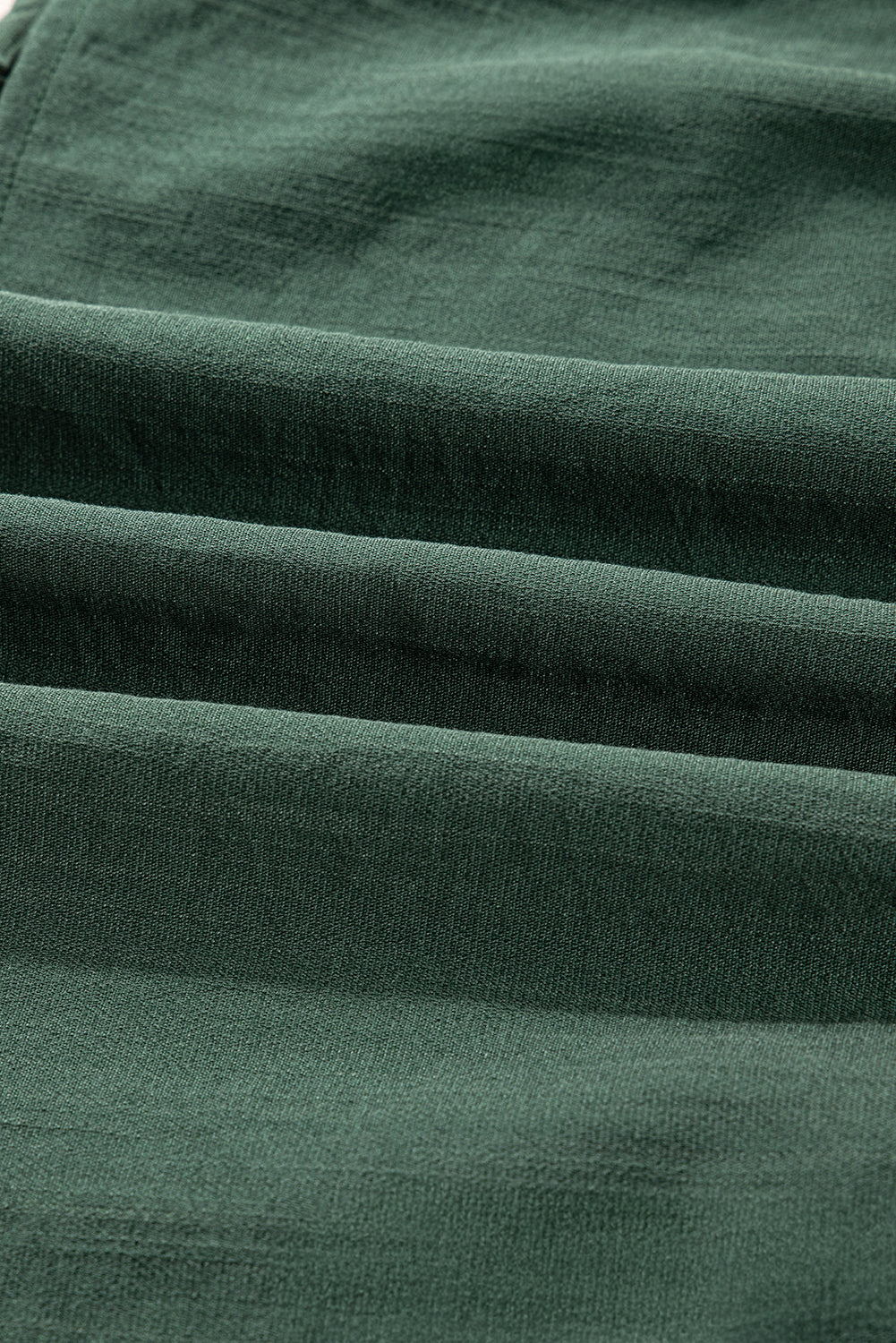 Contrast Ricrac Trim Button V-Neck Knotted Bracelet Sleeve Shift Dress - eAura