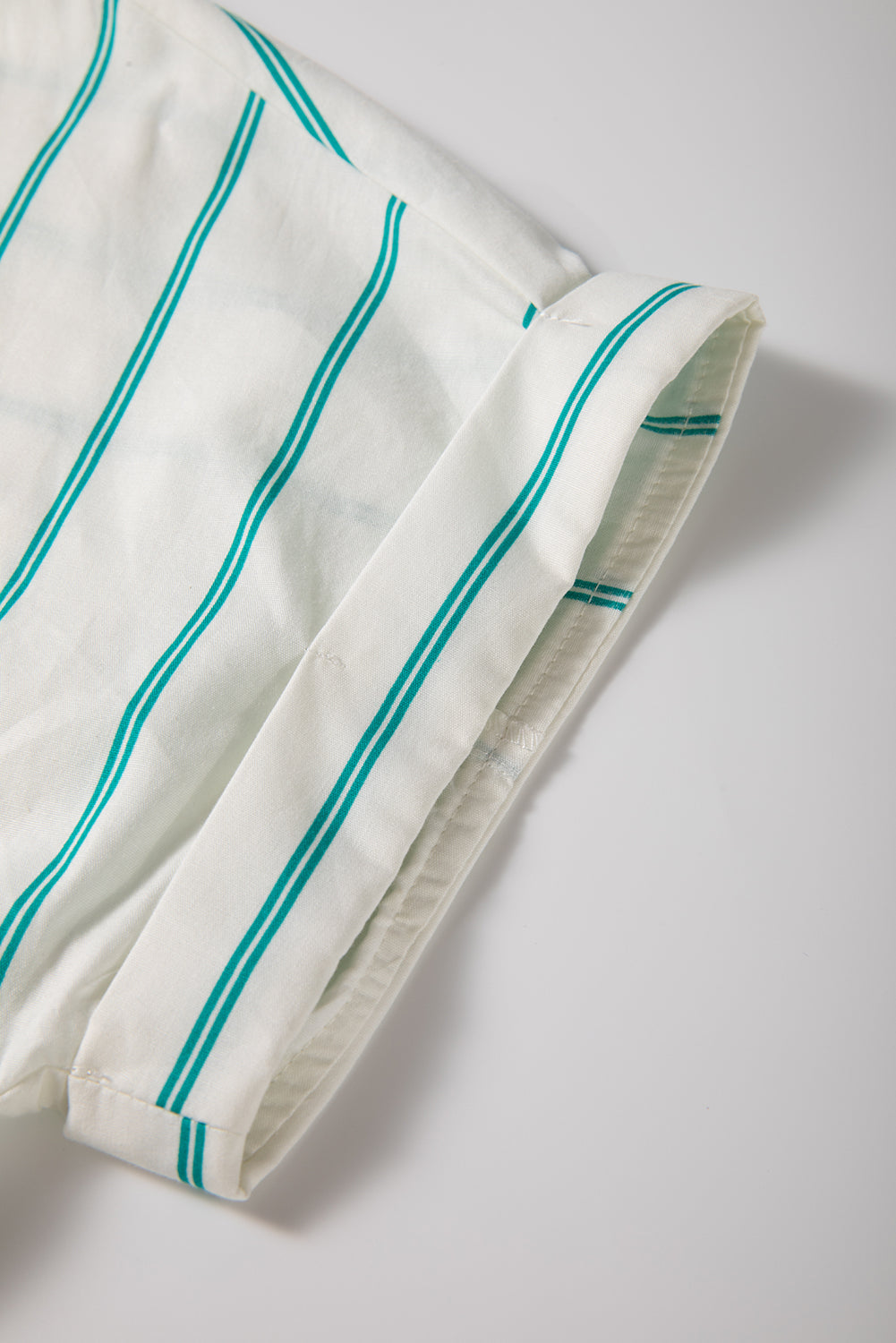 Mint Green St Patricks Striped Wide Short Sleeve Shift Mini Shirt Dress eAura