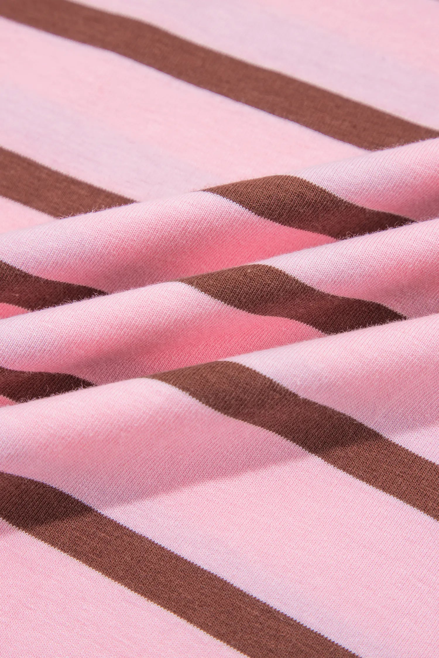 Striped Long Sleeve Collar Shift Top – Pink Stripe