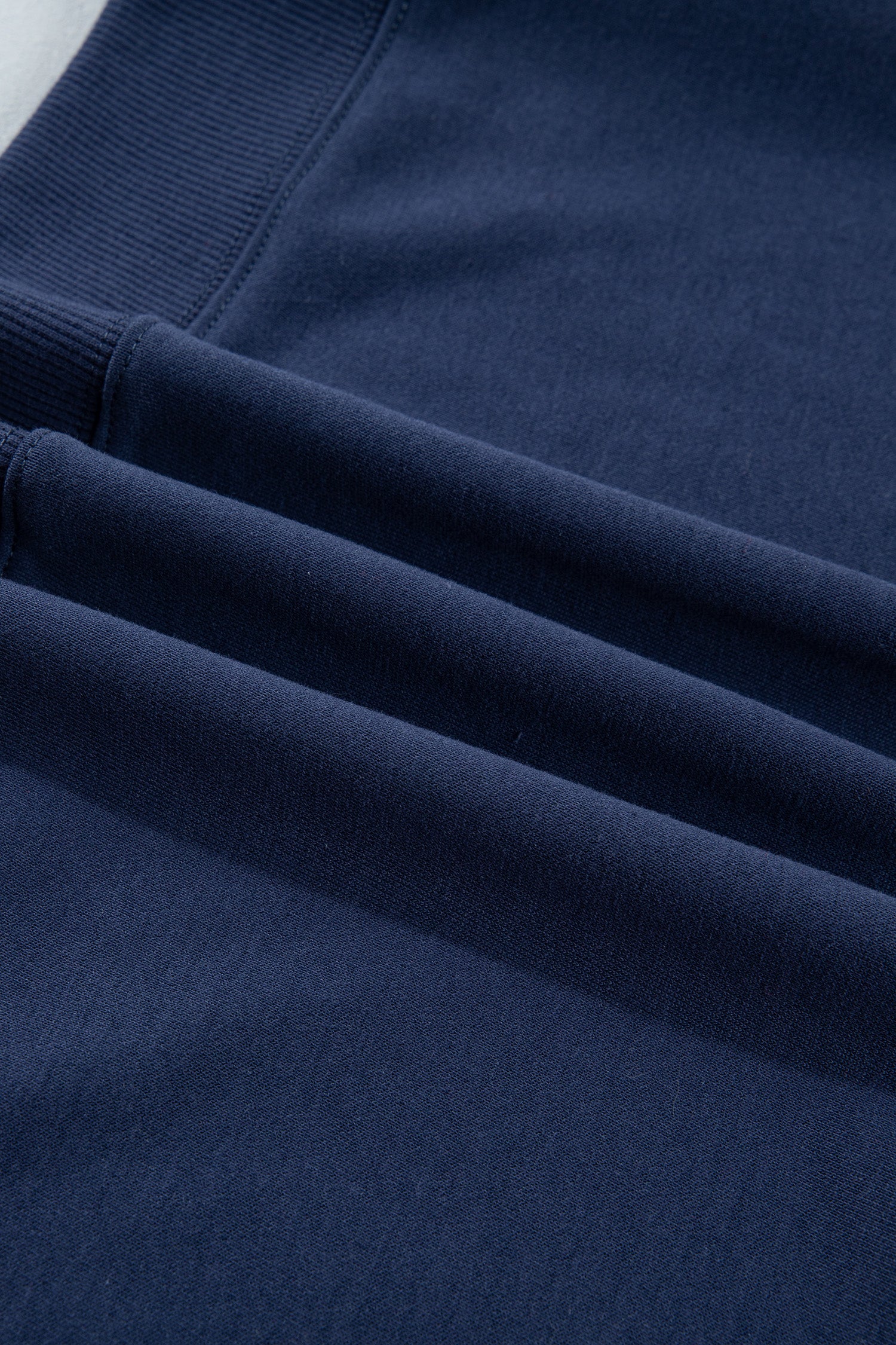 Patchwork Round Neck Long Sleeve Sweatshirt – Sail Blue