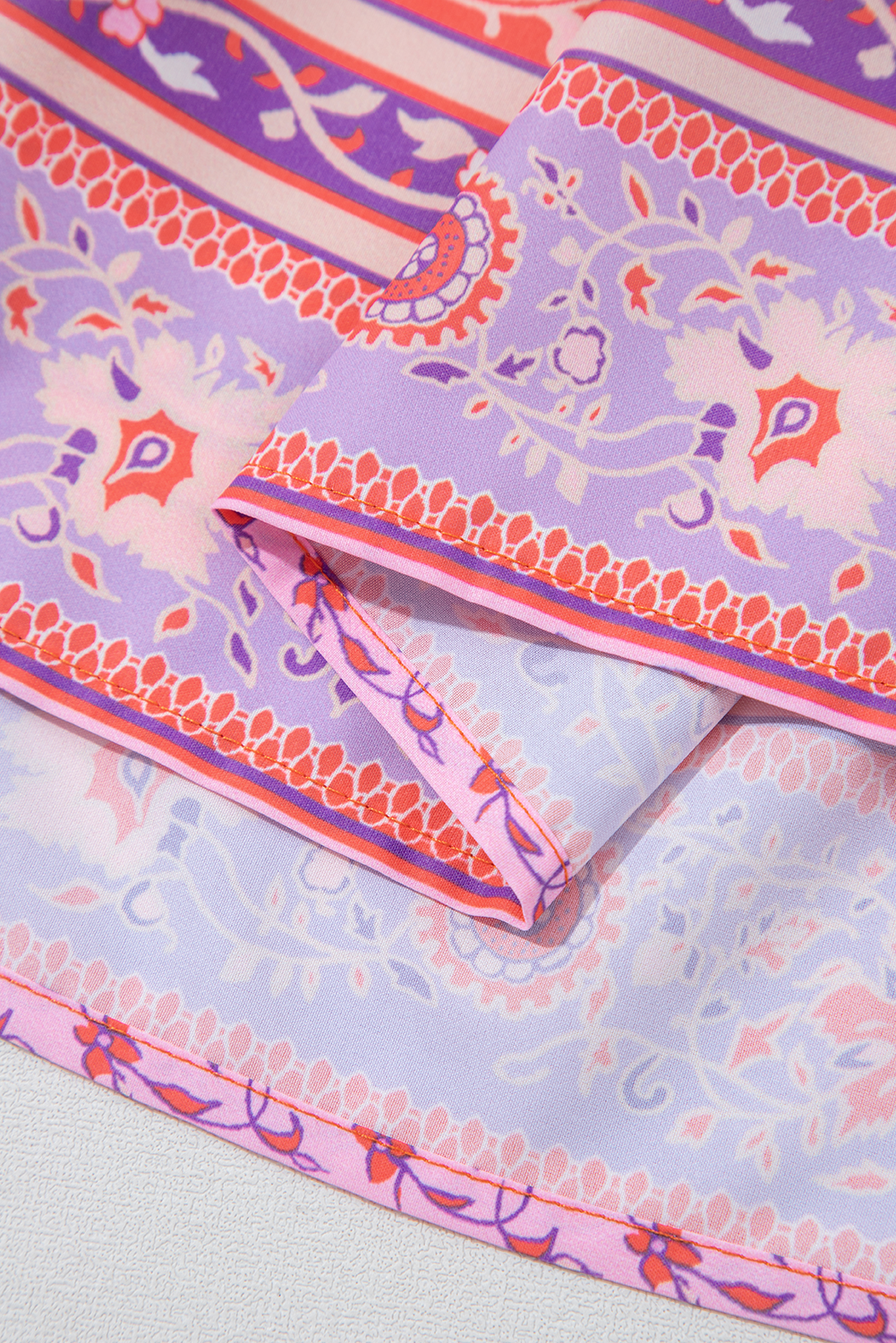 Red Floral Print Tasseled Tied Sleeve Empire Waist Maxi Dress eAura