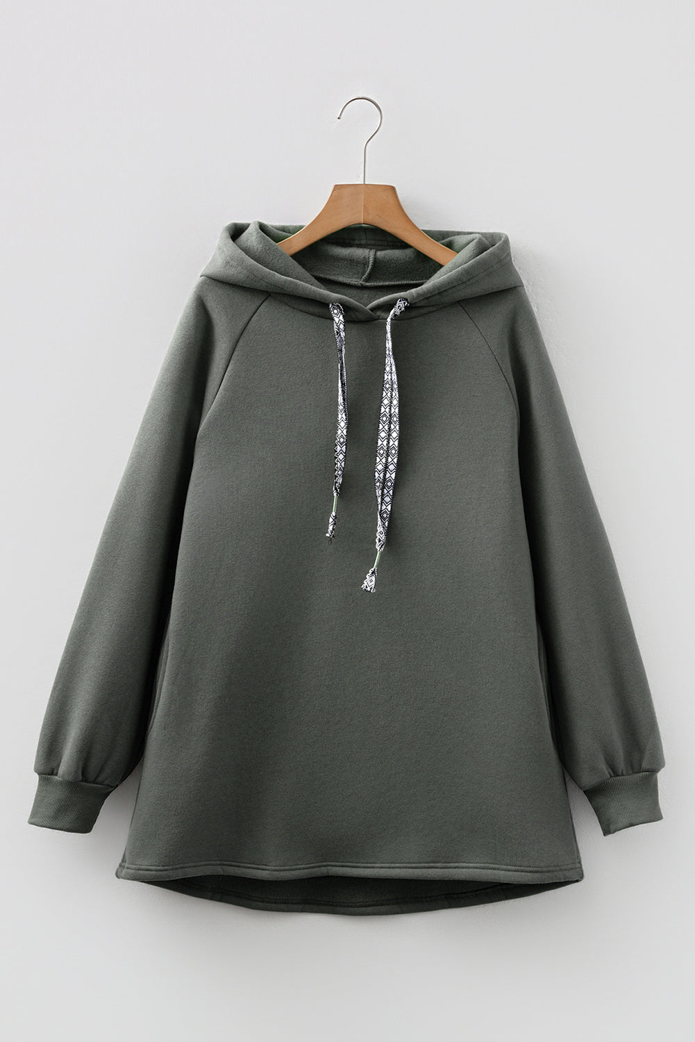 Fleece Lined Adjustable Longline Hoodie eAura