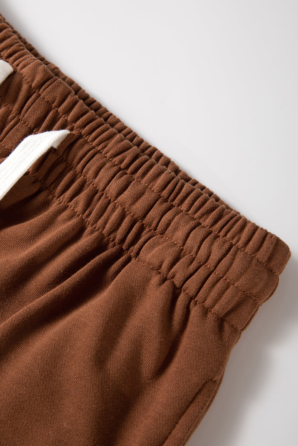 Brown Stripe Striped Drop Shoulder Pullover and Jogger Trousers Set eAura