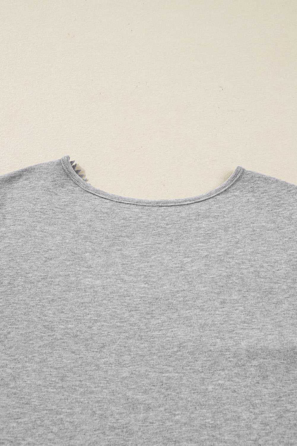 Hollowed Lace Ribbed Knit Long Sleeve Patchwork Top - eAura