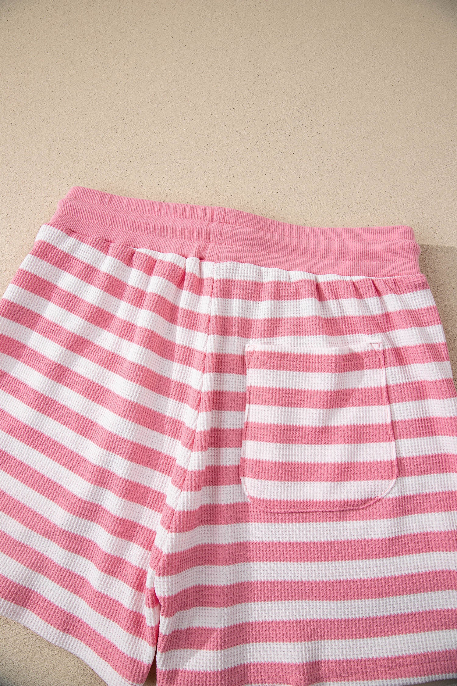 Puff Short Sleeve T Shirt Matching Shorts Set – Green Stripe