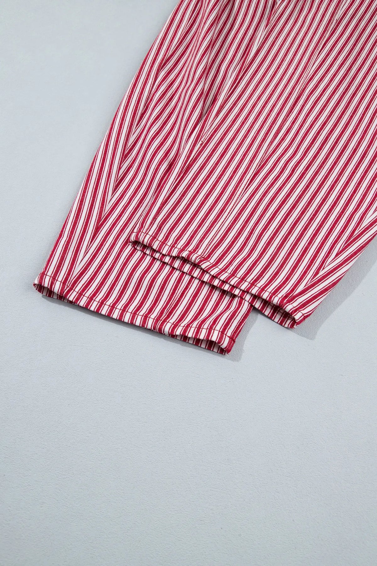Drawstring Casual Loose Pants – Red Stripe