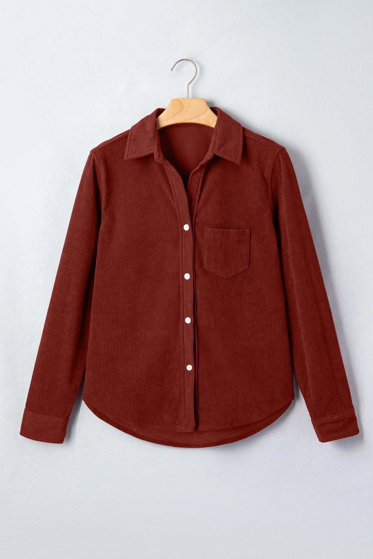 Long Sleeve Ribbed Shirt — Adjustable Cuff