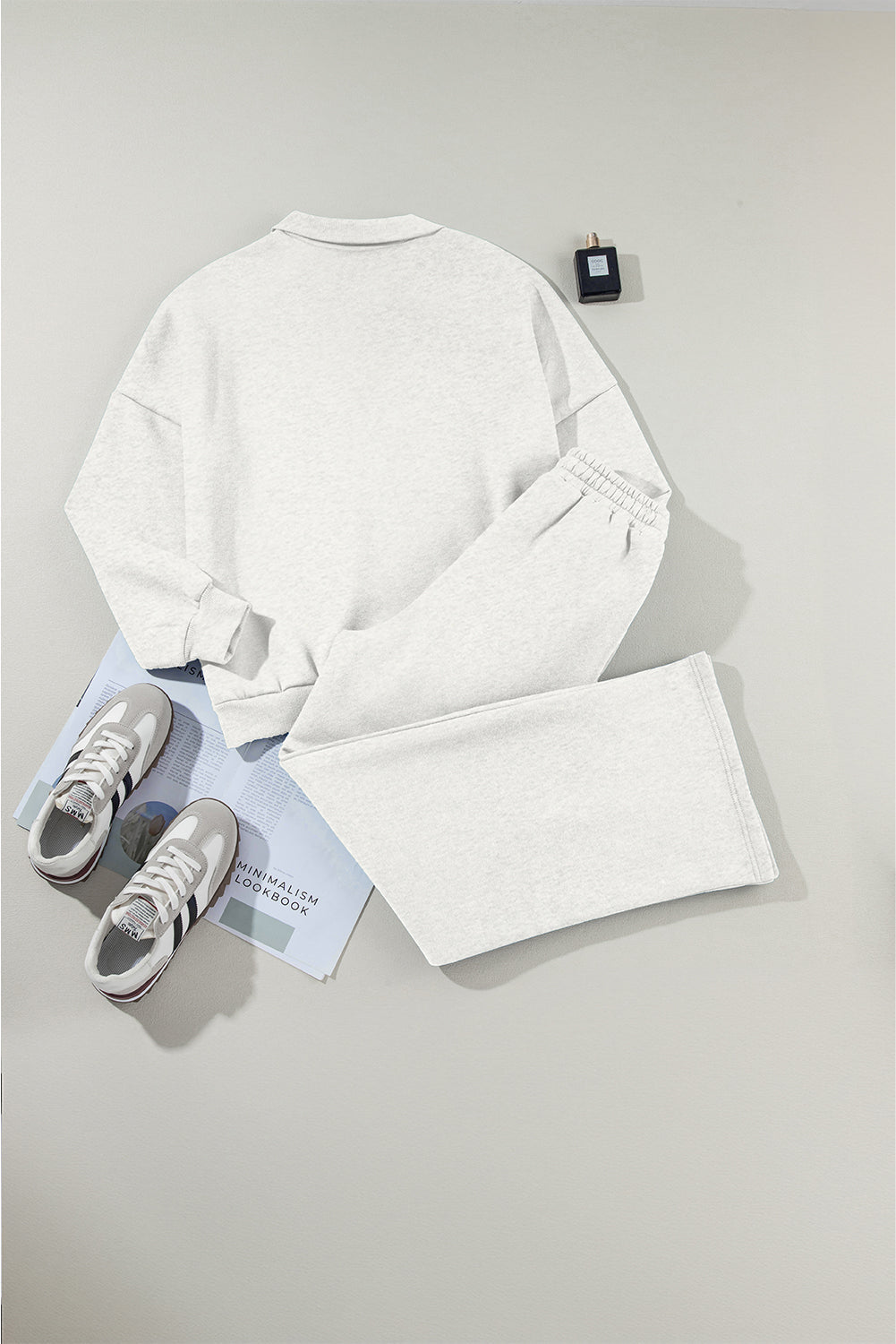 Drop Shoulder Zip Up Jacket Drawstring Joggers Co-ord Set - eAura