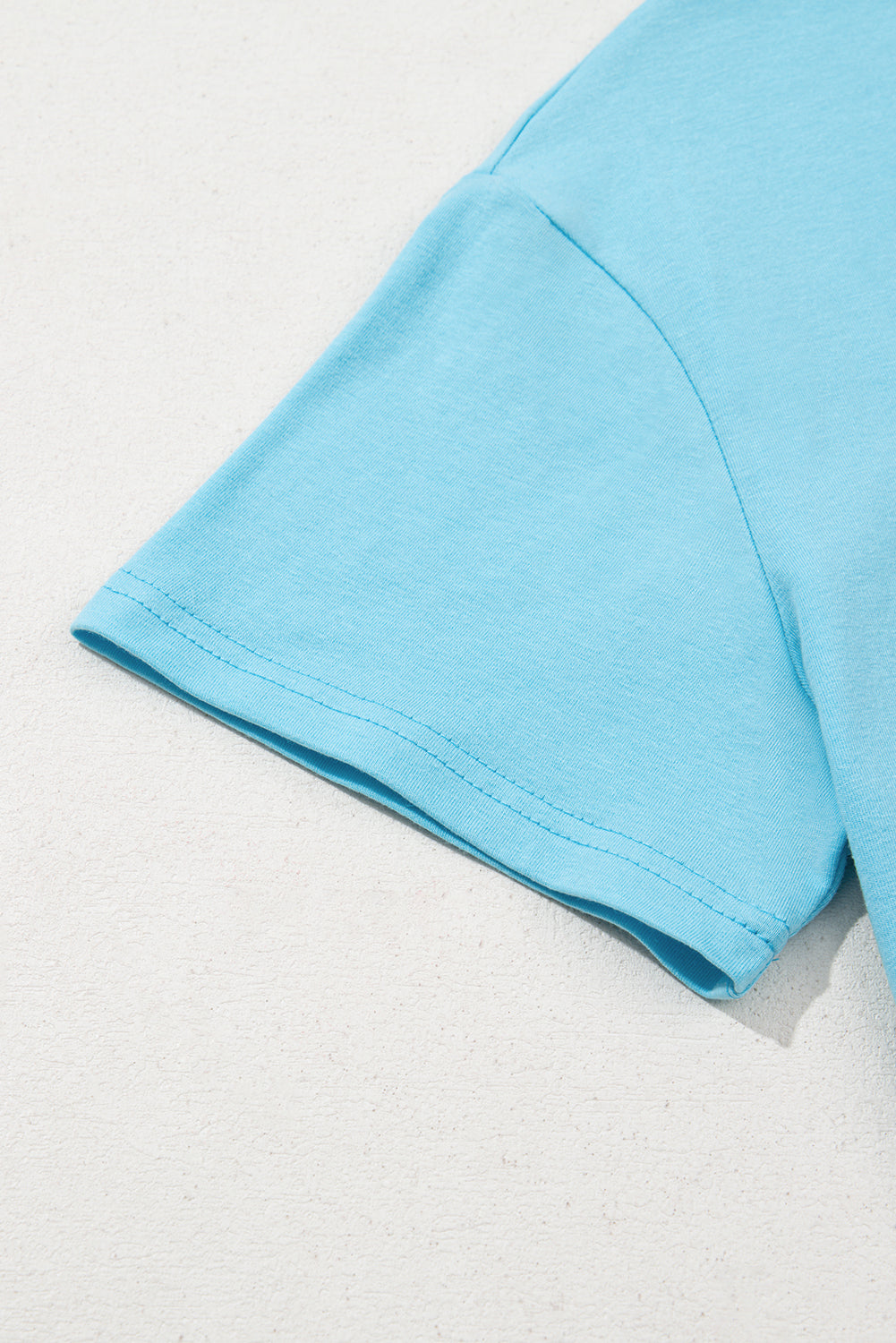 Light Blue MAMA Letter Graphic Neon T Shirt - eAura