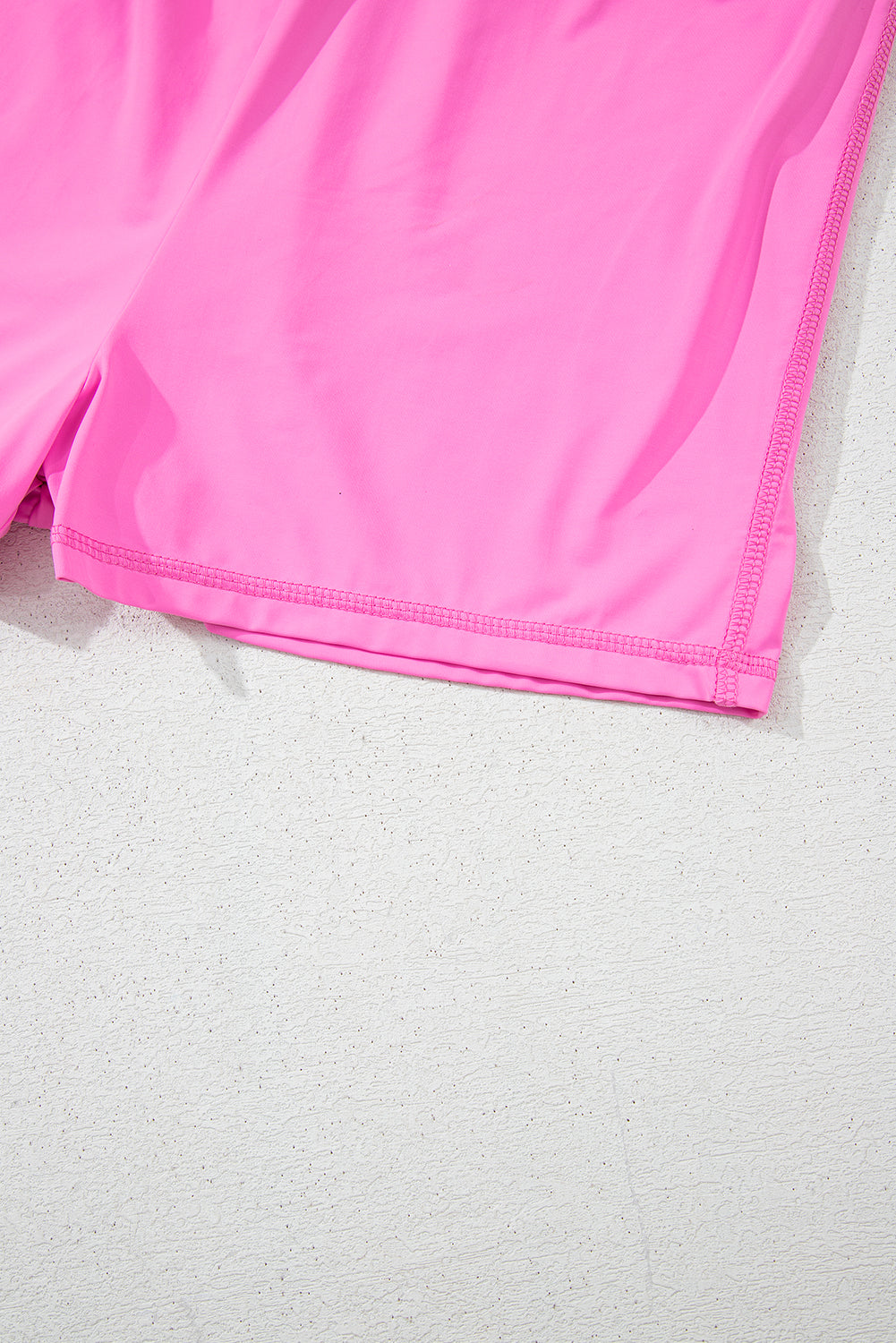 Sachet Pink Plain Sleeveless Loop Drawstring Cinched Waist Romper BB Fashion Outlet