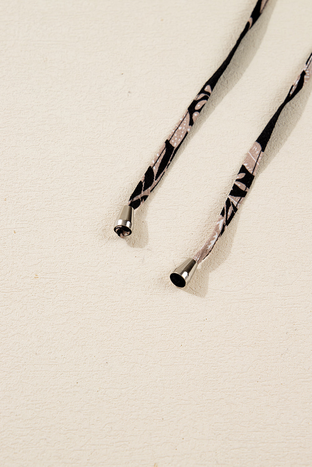 Botanical Print Split Neck Mini Dress - eAura