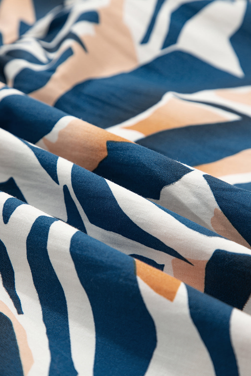 Zebra Print Tied Front Puff Sleeve Top - eAura