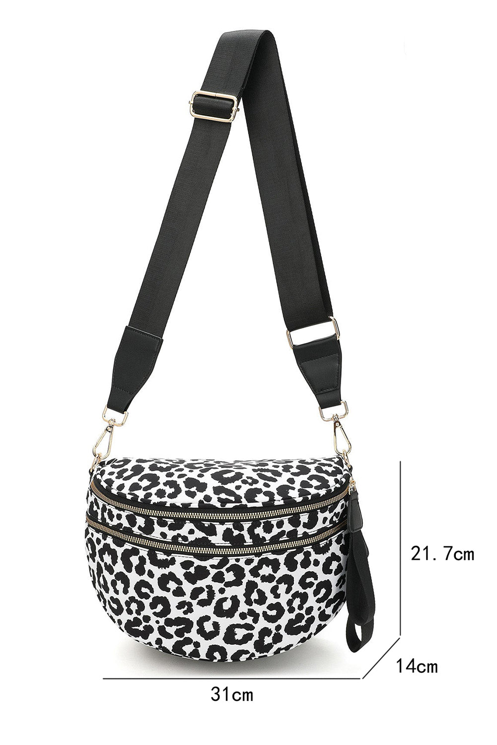 Print Wide Strap Large Crossbody Bag