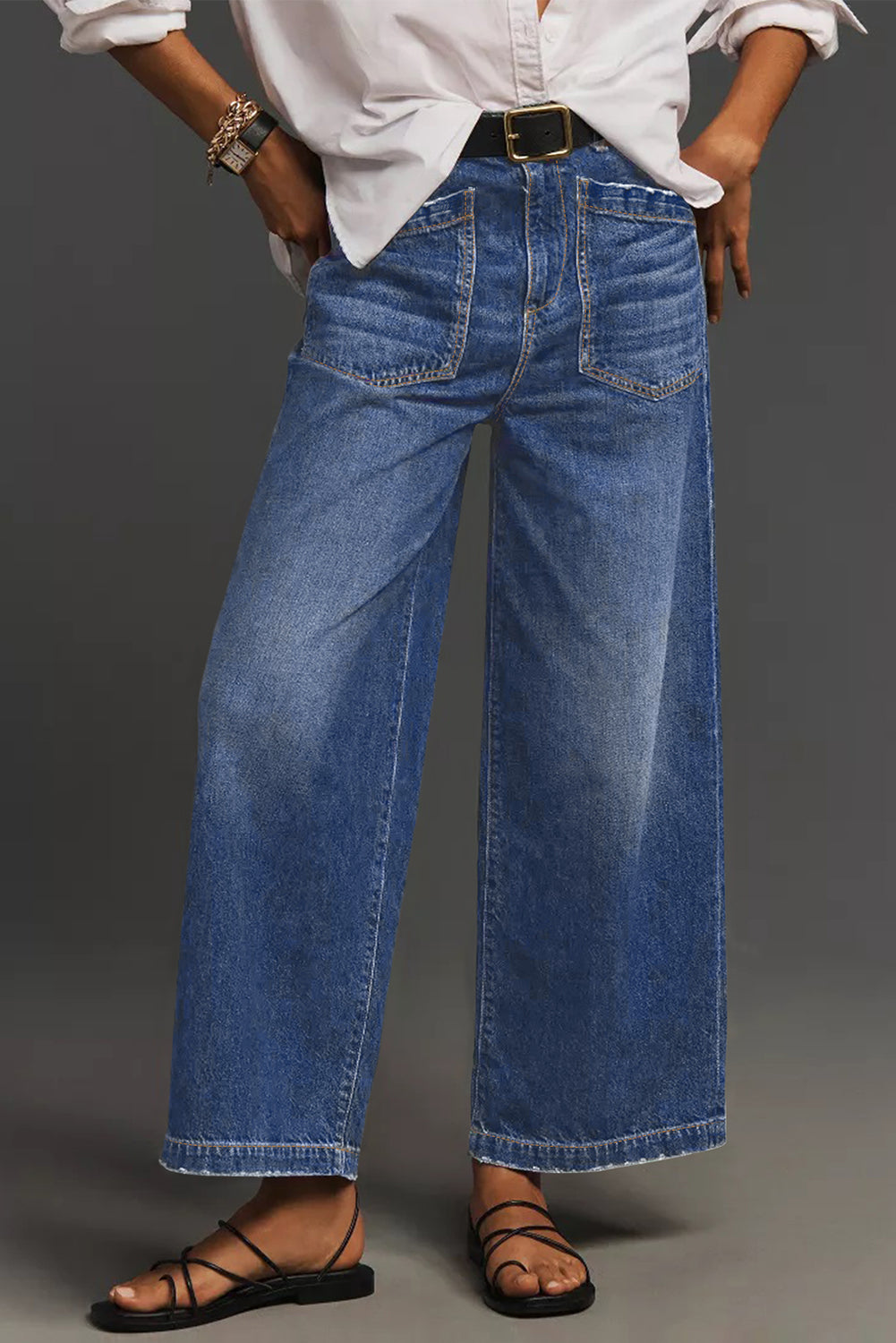 Mimimalist Patch Pocket Womens Shift Jeans Dear-Lover Dropshipping