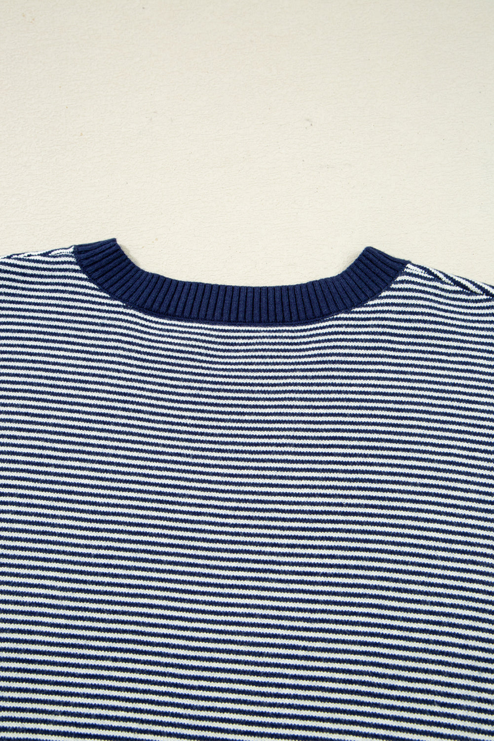 Striped Dolman Oversize Tunic Sweater - eAura
