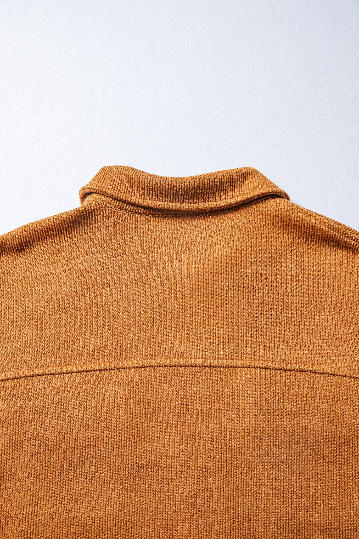 Orange Pocket Textured Casual Shacket - eAura