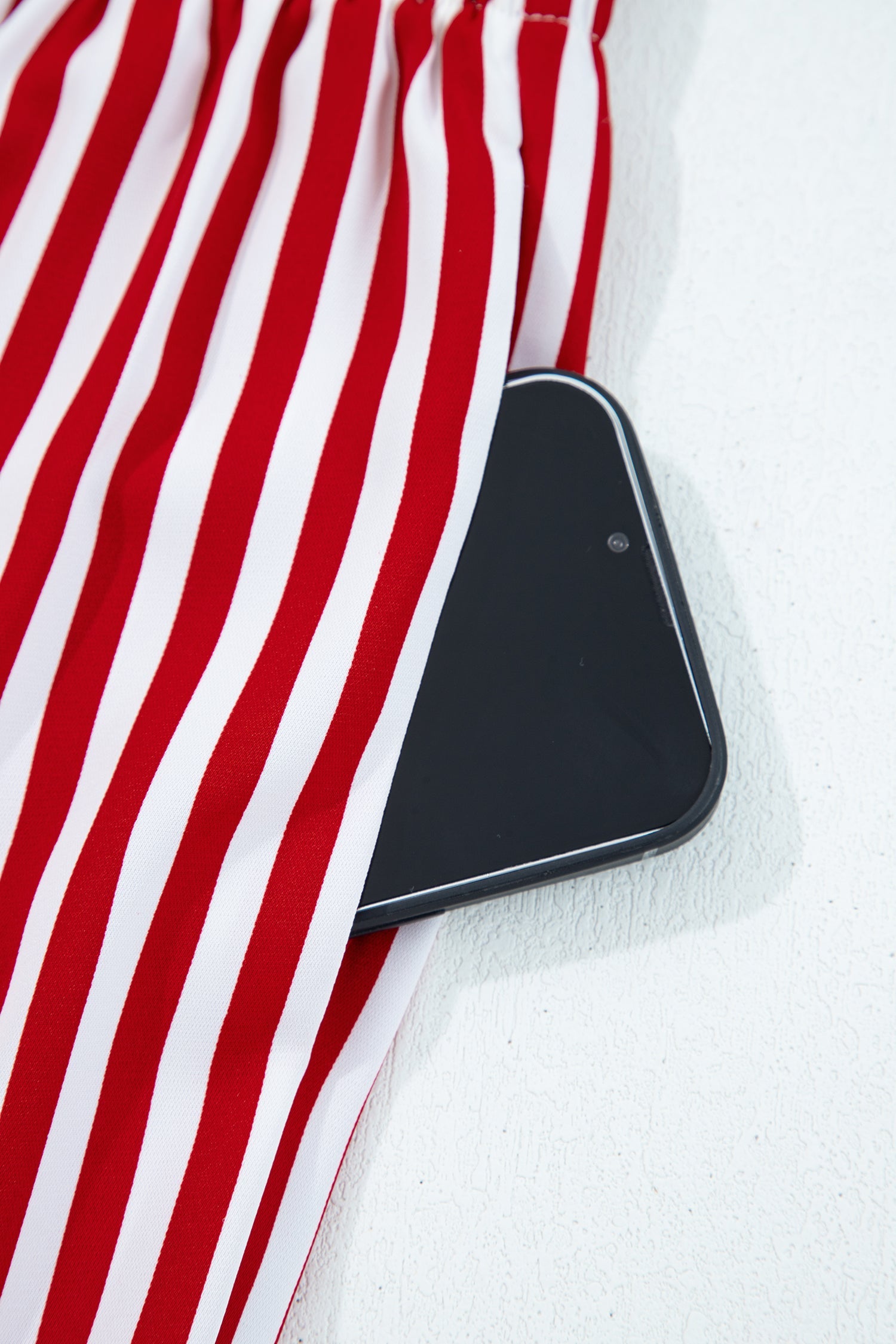 Striped Contrast Velvet Trim Bow Knot Waist Pyjama Set - eAura