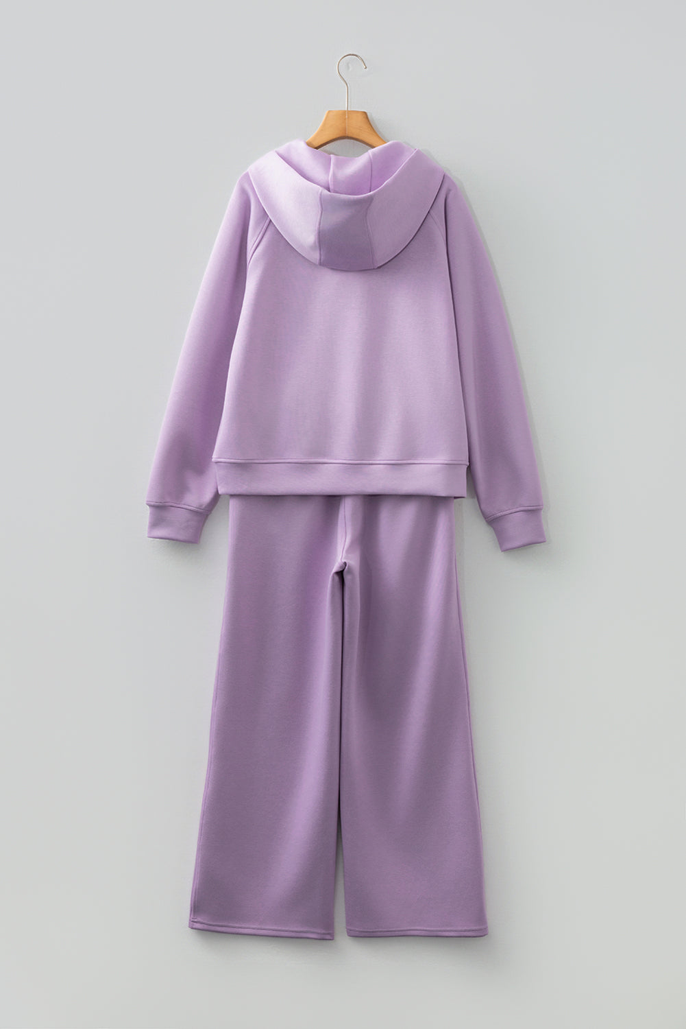 Half Zip Thumbhole Sleeve Hoodie & Active Pants 2pcs Co-ord Outfit - eAura