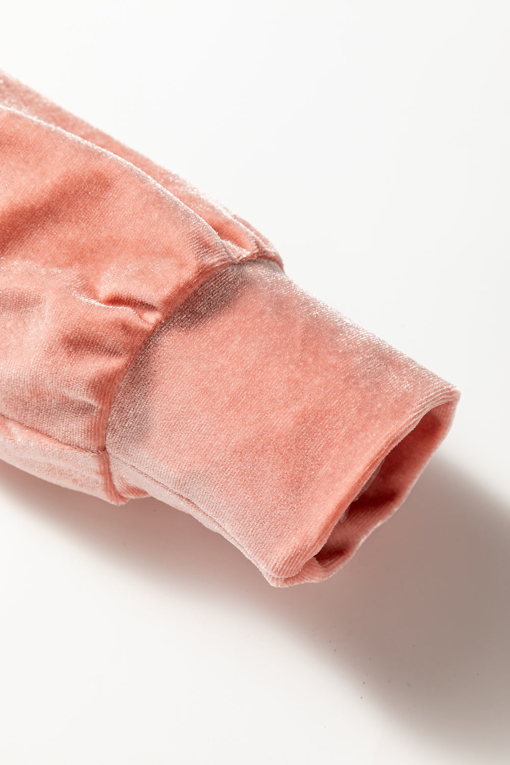 Peach Velvet Zip-up Hoodie and Wide Leg Trousers Co-ord Set eAura