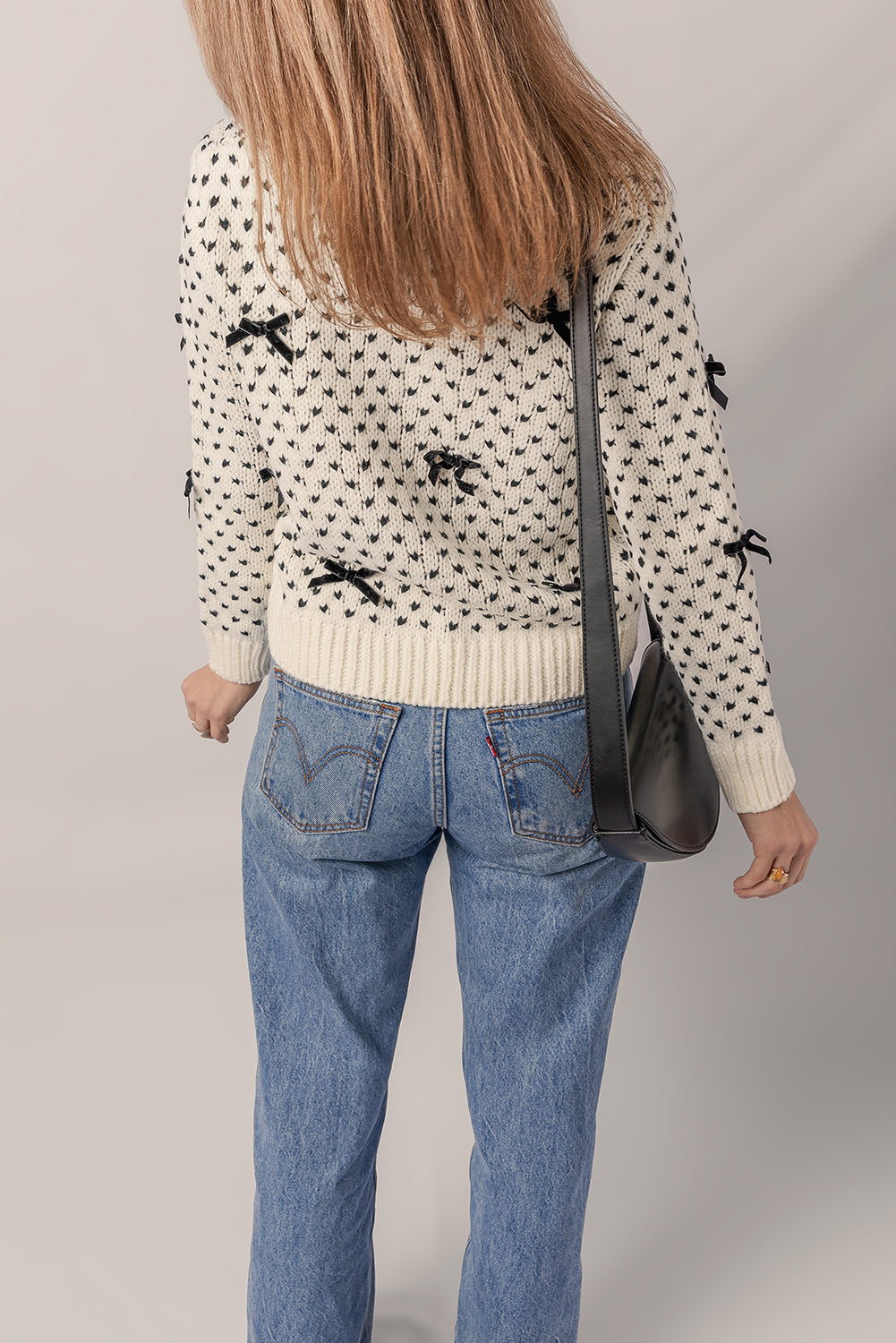 Bow Decor Ribbed Edge Sweater Dear-Lover Dropshipping