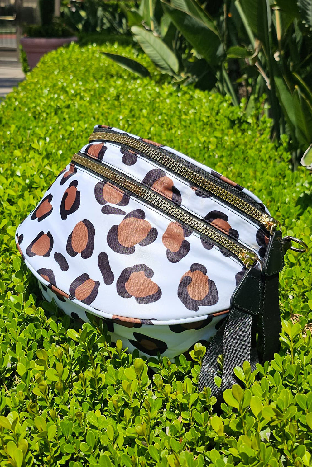Print Wide Strap Large Crossbody Bag