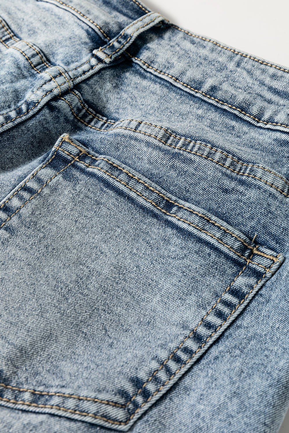 Myosotis High Rise Button Zip Fly Medium Wash Jeans eAura