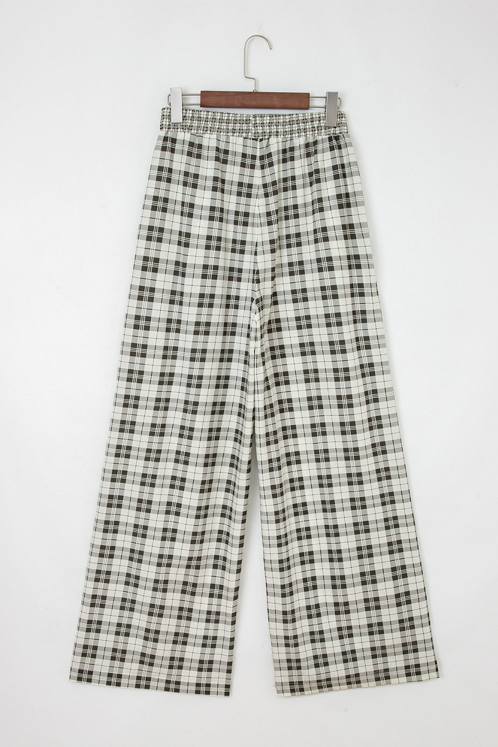 Plaid Wide Leg Casual Pants - eAura