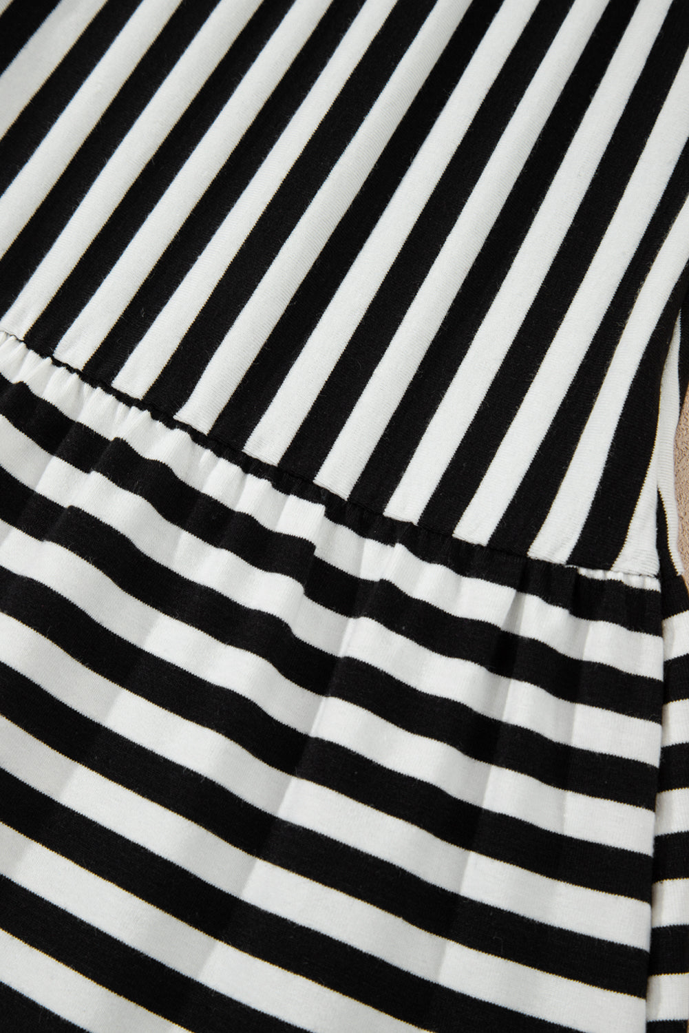 Stripe U-Neck Sleeveless Loose Fit Mini Dress eAura