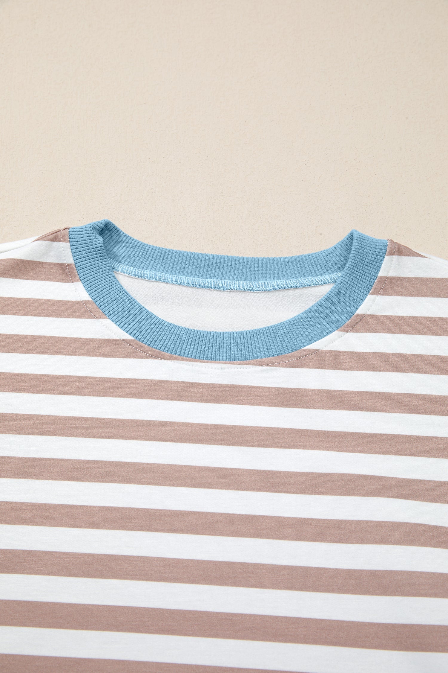 Stripe Oversized Pullover Co-ord Shorts Set - eAura