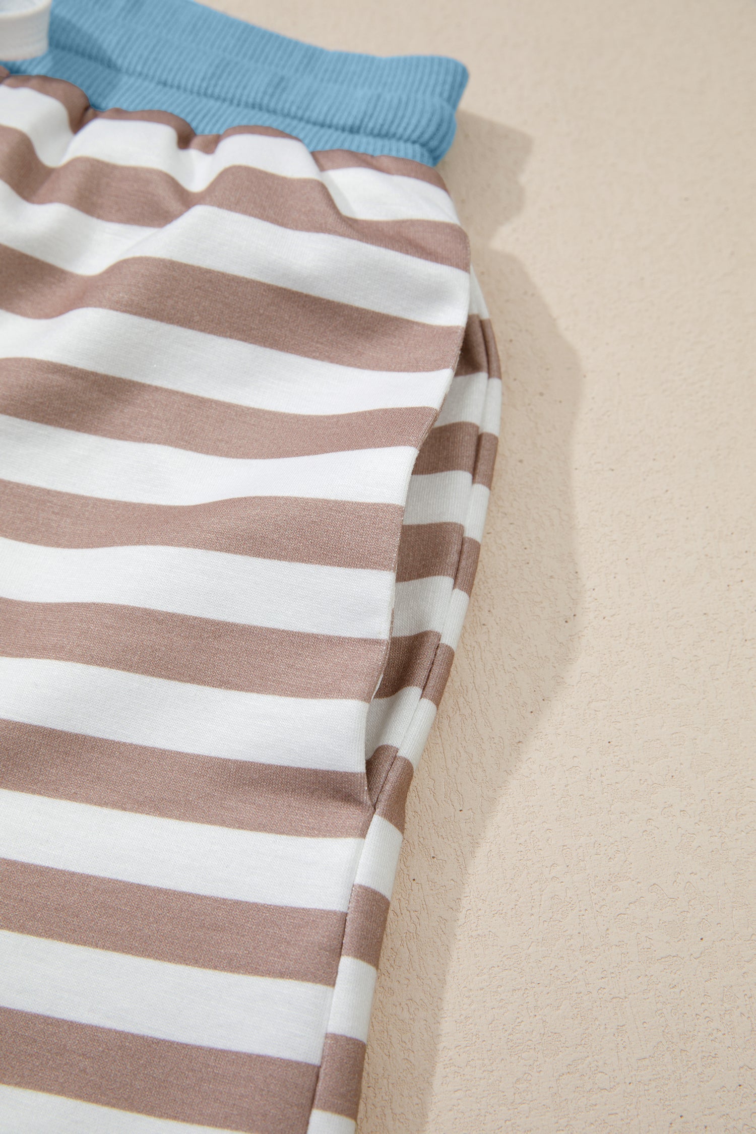 Stripe Oversized Pullover Co-ord Shorts Set - eAura